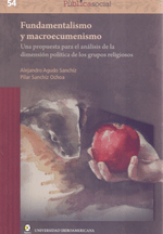 Portada del libro Fundamentalismo y macroecumenismo, con el título y el nombre del autor Alejandro Agudo Sanchíz.